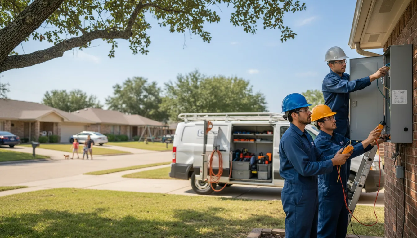 Certified electrician providing emergency electrical services in Highland Village, TX